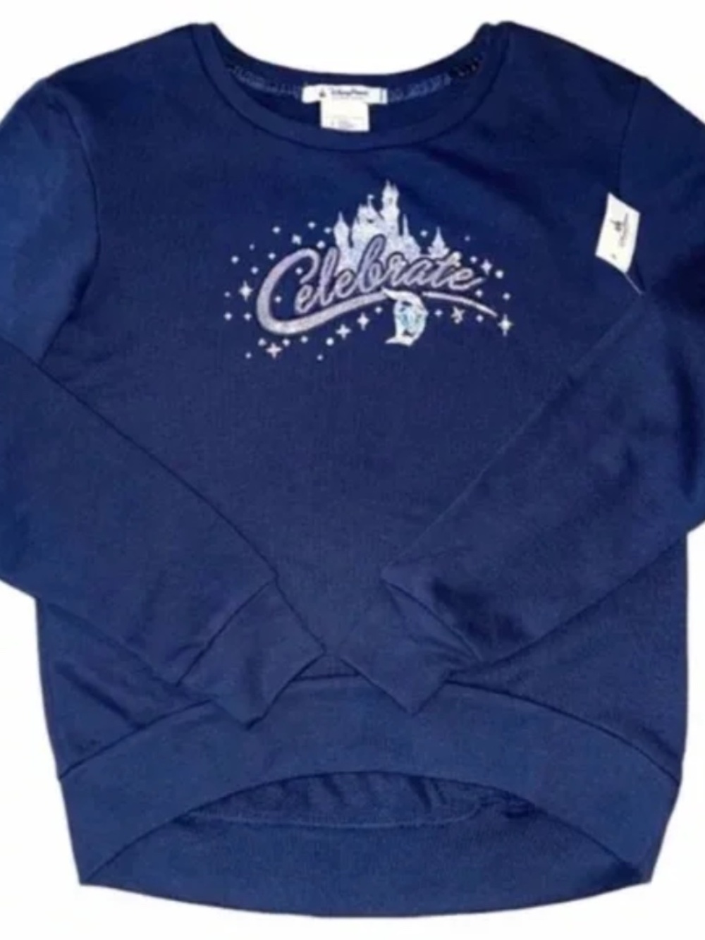 NEW Disney Parks Sequin Celebrate Cinderella Castle Crewneck Sweater